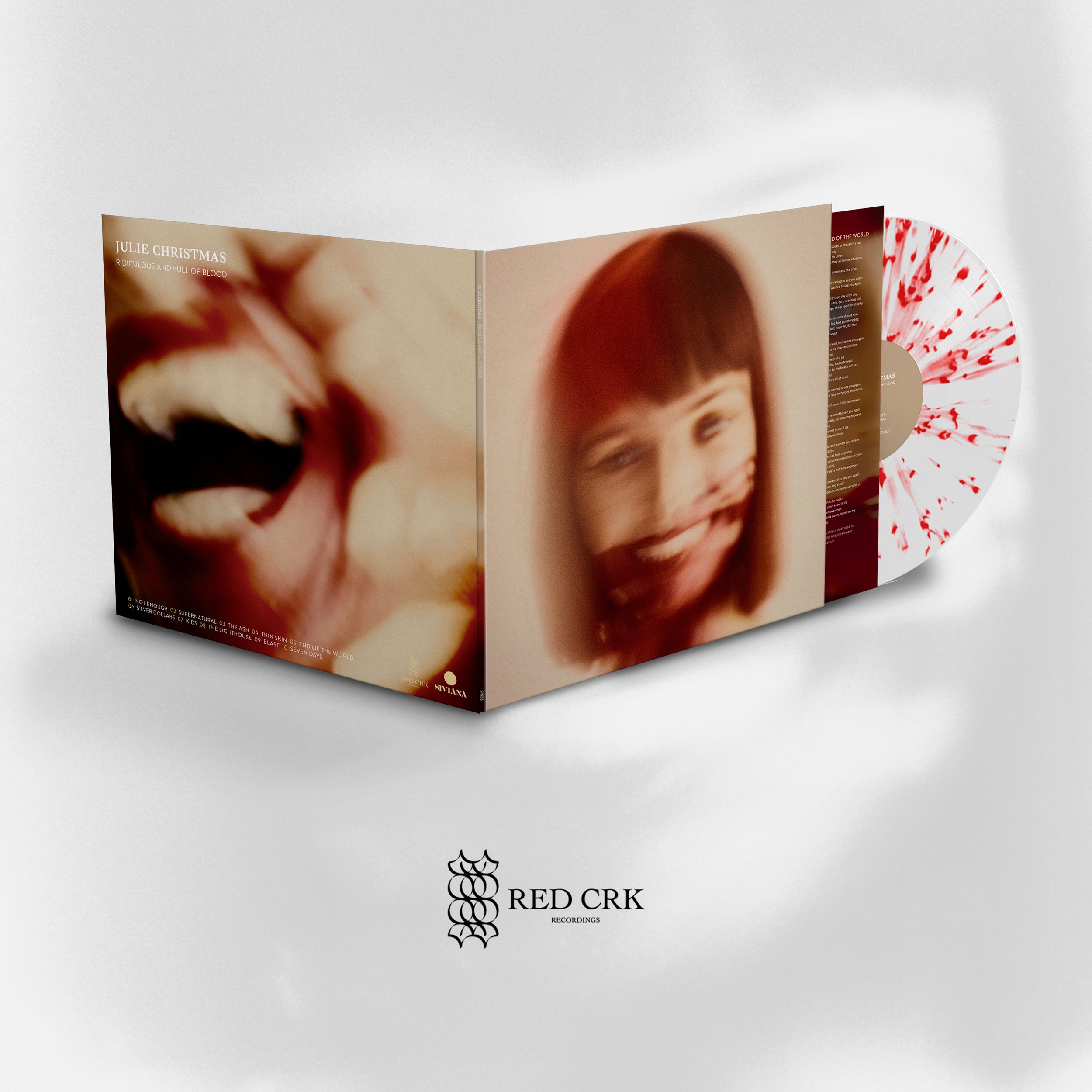 JULIE CHRISTMAS - Ridiculous And Full Of Blood Transparent w/Blood Red Splatter LP LTD TO 300